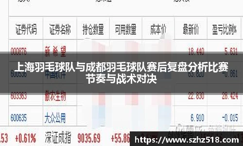 上海羽毛球队与成都羽毛球队赛后复盘分析比赛节奏与战术对决